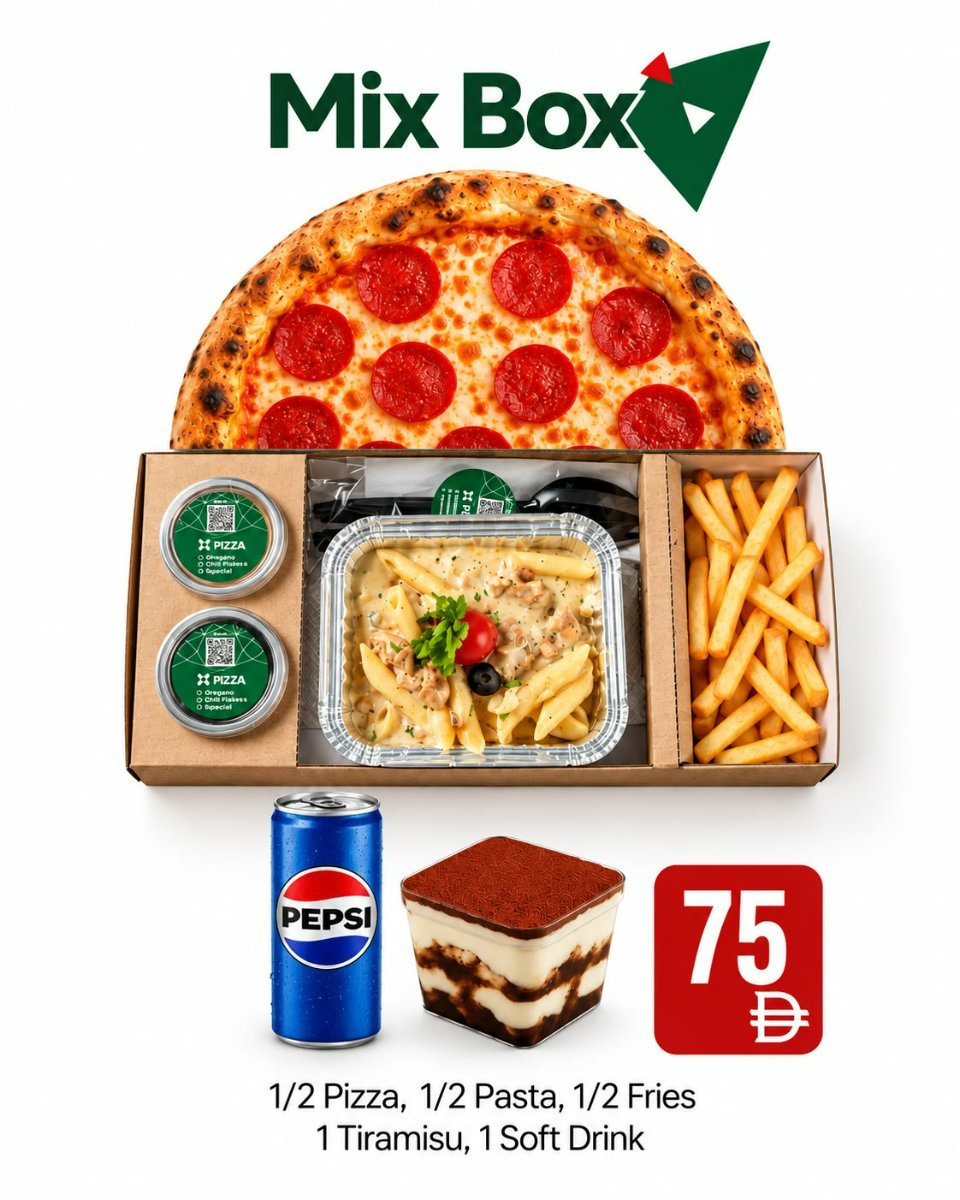 Half Pizza & Pasta